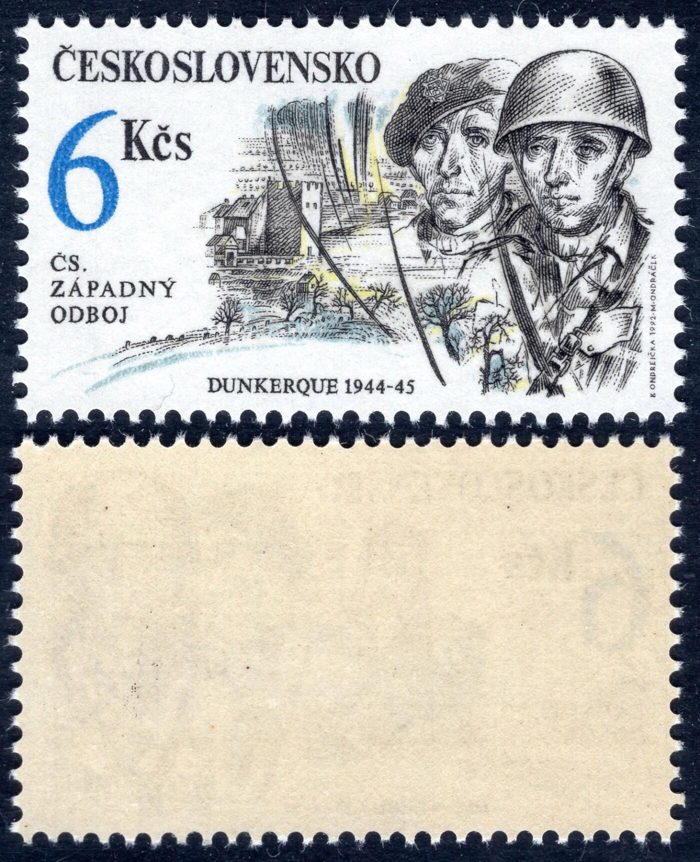 洪涛臻品批发群 精选邮票限时拍卖第1299期  捷克斯洛伐克 二战军事行动6k筋票-攻占敦刻尔克 全品【2017标价$1.6美元】