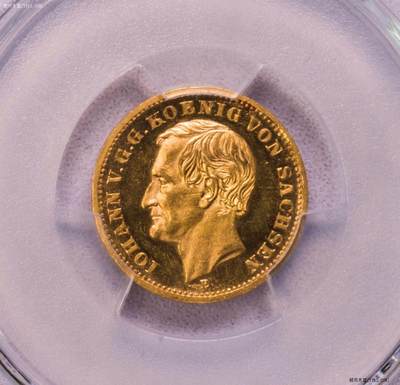 PCGS-MS64PL 1872萨克森短翅10马克金币 早期唯一 - PCGS-MS64PL 1872萨克森短翅10马克金币 早期唯一