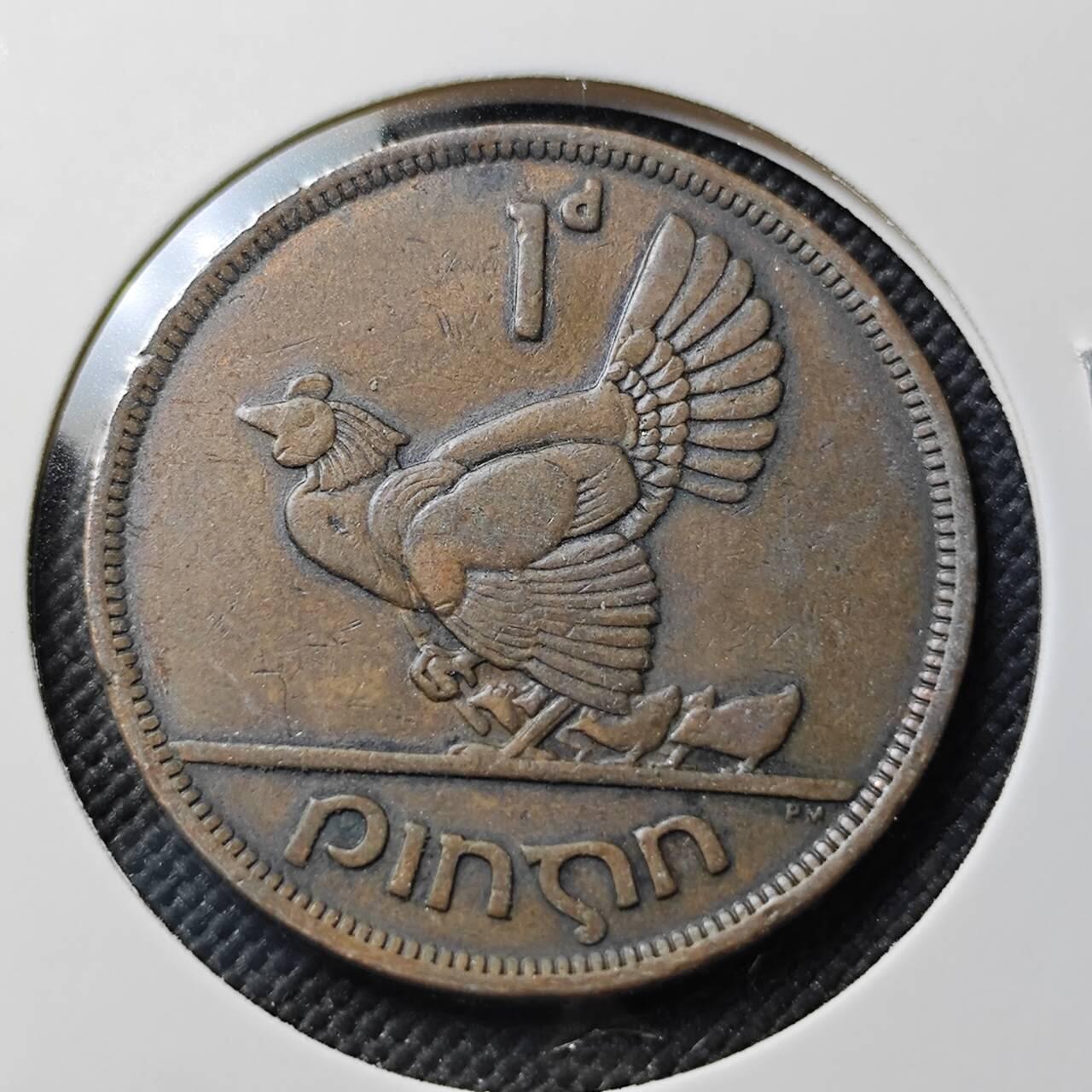 KK钱币收藏小铺  第406期 2月预留时间 周末发货  1943爱尔兰1便士铜币