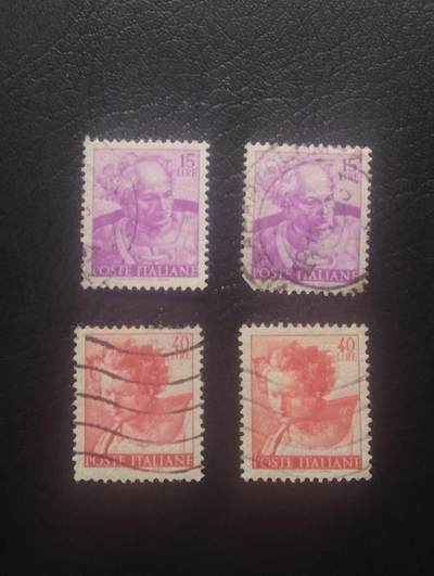 荟藏特别场次第十一期——“邮通万国花纸头”（价格低至0.1元） - 意大利人物普票信销四张