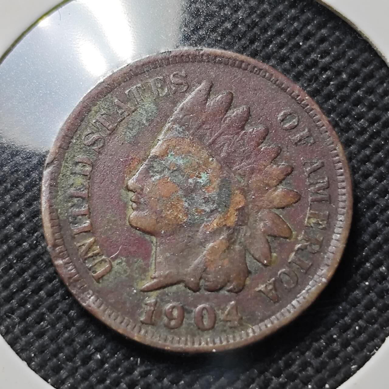 KK钱币收藏小铺  第406期 2月预留时间 周末发货  1904美国1分