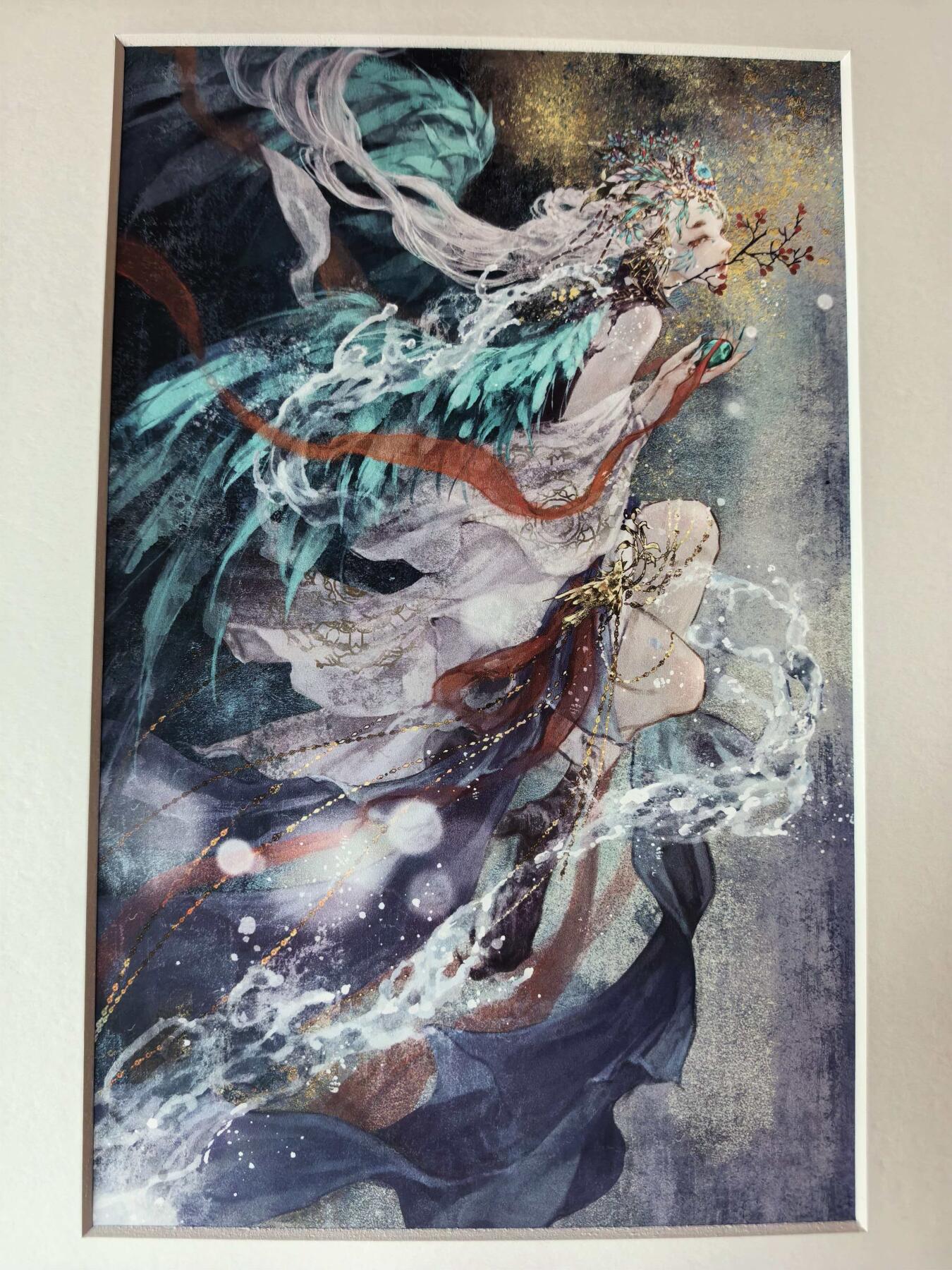 阳大大卡牌拍卖第106期（持续收拍品，周五晚上九点截拍，进群福利早知道） 【亲签A4激光画】玉玉卿 祝福签 新年快乐 一比一复刻原画