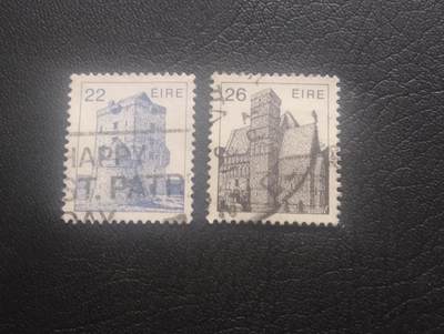 荟藏特别场次第十一期——“邮通万国花纸头”（价格低至0.1元） - 爱尔兰建筑普票信销两张套票 22+26便士