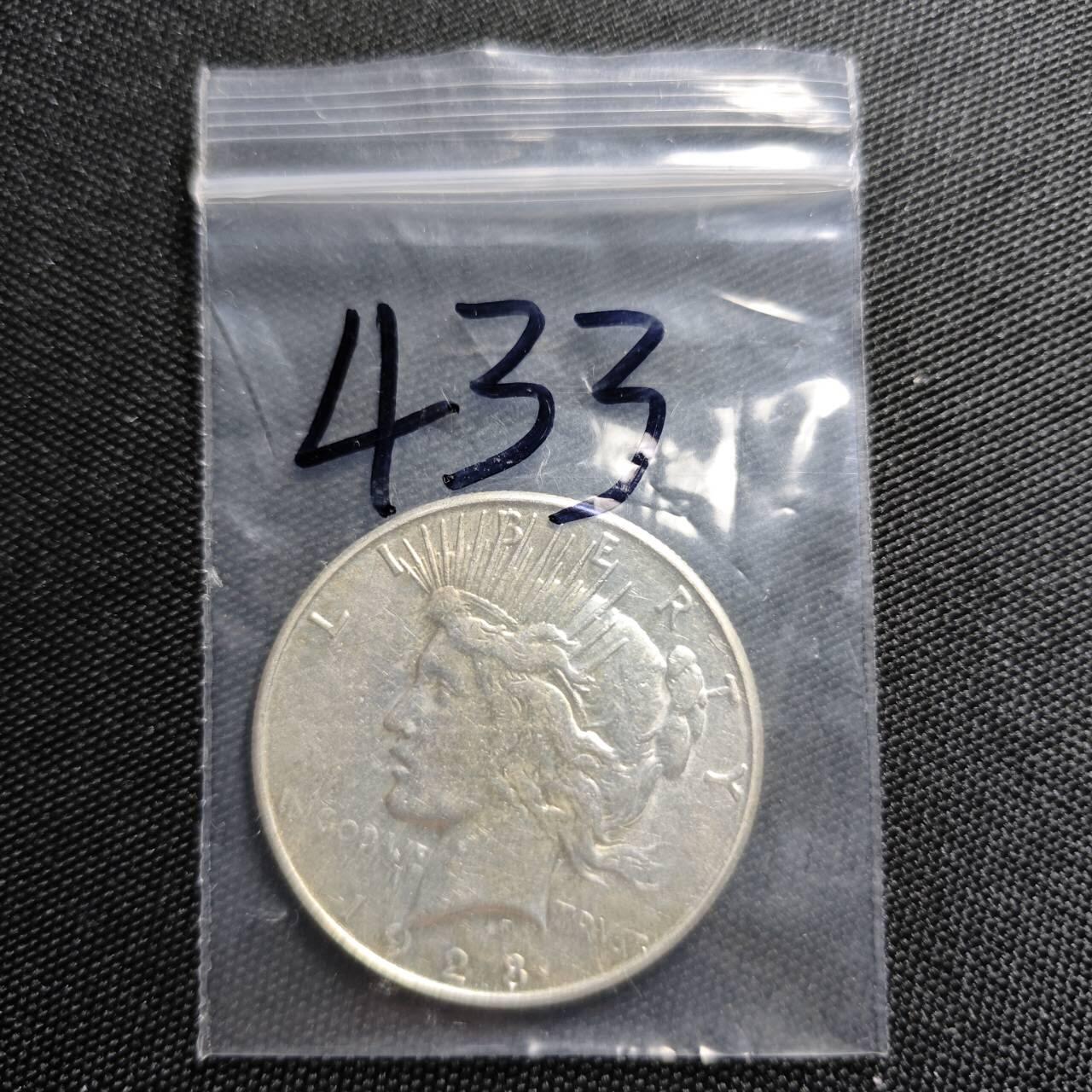 KK钱币收藏小铺   套币专场 2月预留时间 周末发货  1928美国和平鸽1元银币 稀少年份