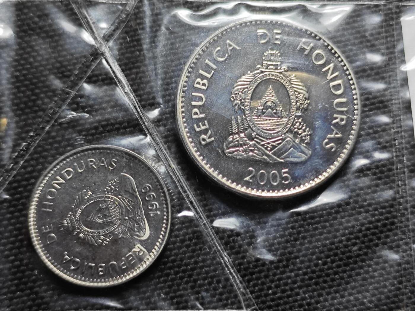 KK钱币收藏小铺   套币专场 2月预留时间 周末发货  洪都拉斯大小面值一组好品