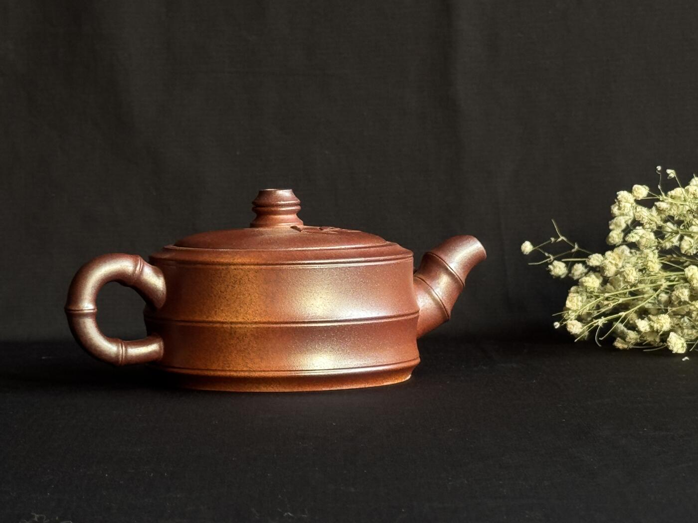 零元拍：原矿紫砂壶竹节壶（280CC左右）