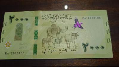 世界钱币～微拍第241期暨2026年第22期  部分新货（群里挑剩）陆续上架 - 2025年苏丹2000元 全新绝品无47尾号106