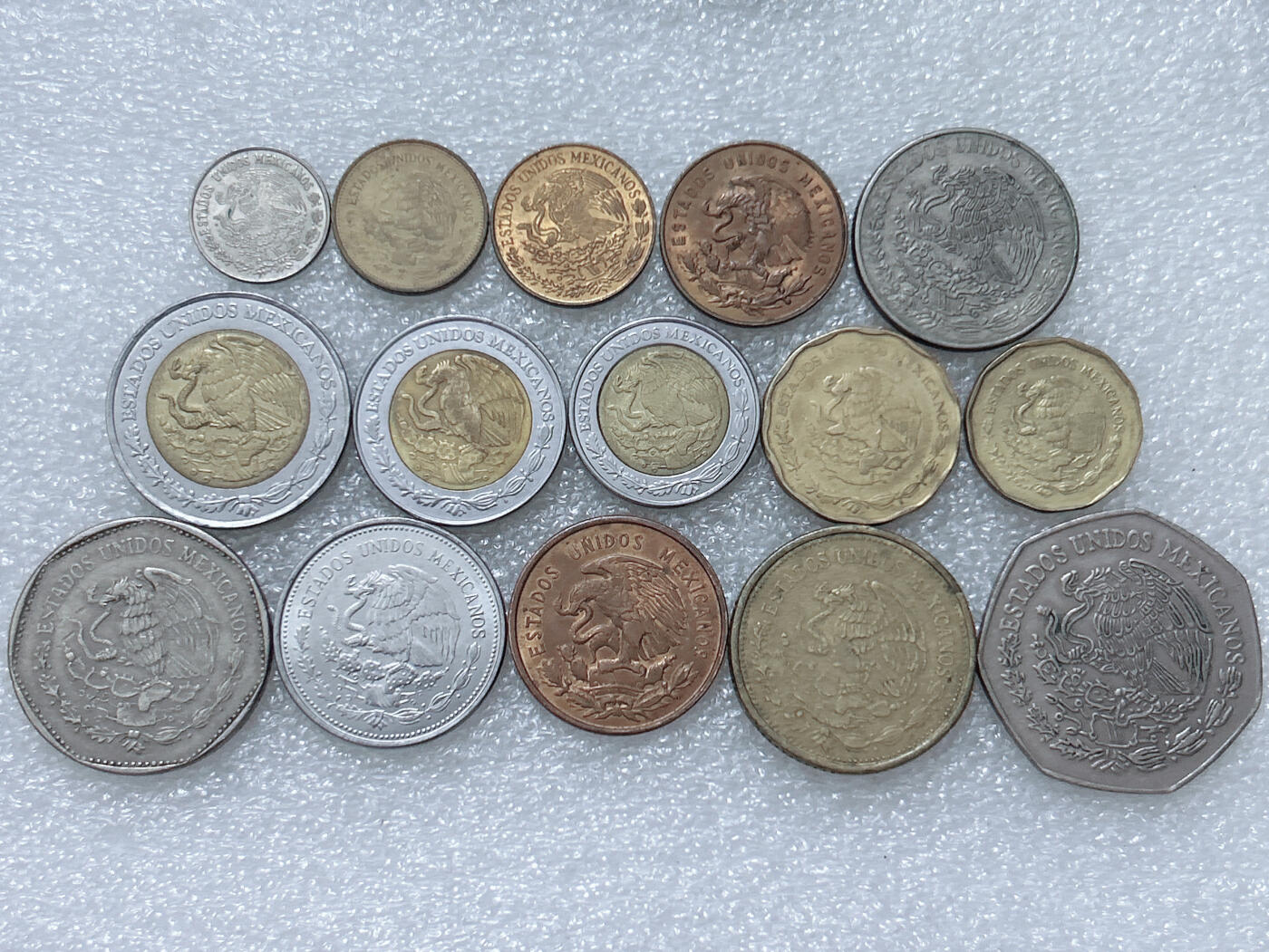 第一海外回流一元起拍收藏 散集专场  第305期 墨西哥硬币 15枚 无重复