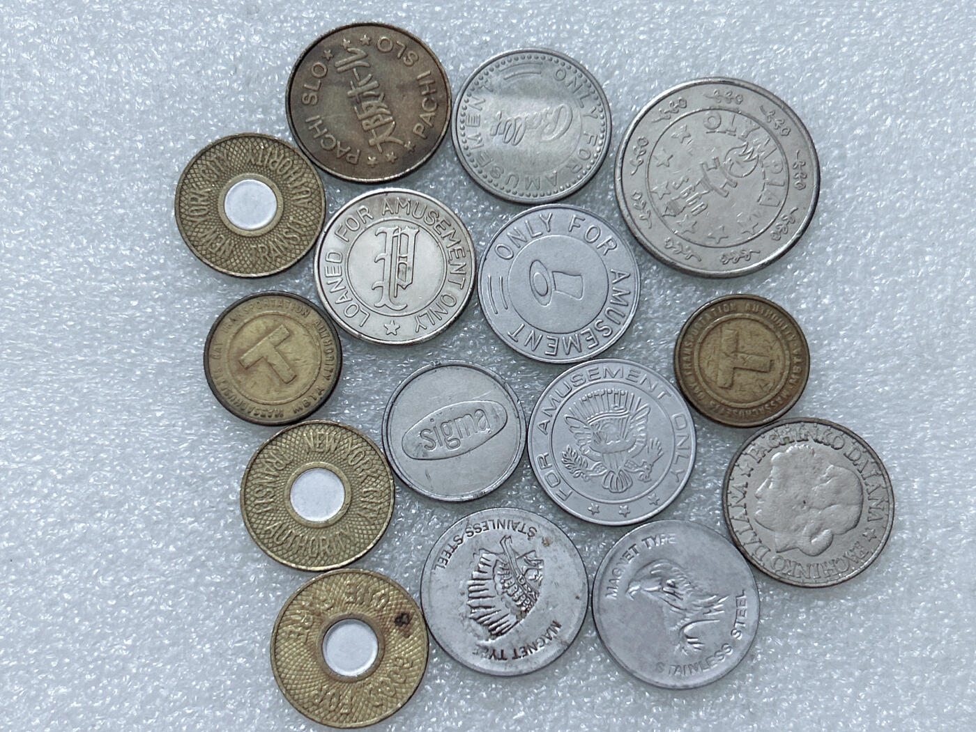 第一海外回流一元起拍收藏 散集专场  第305期 代币.游戏币 15枚