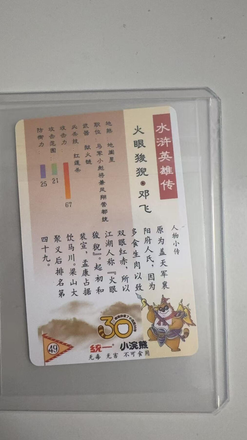 寸草不生拍卖 蛇年第一期 统一小浣熊 火眼骏貌·邓飞