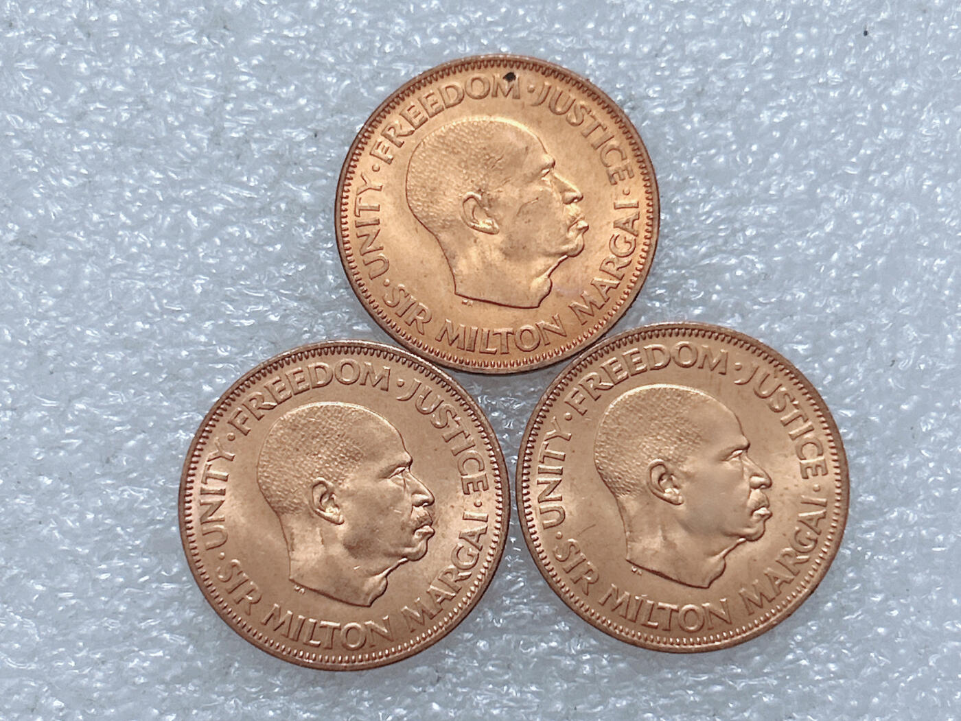 第一海外回流一元起拍收藏 散集专场  第305期 塞拉利昂1964年1分铜币 3枚 原光品