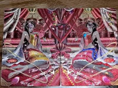 牌易阁 第一期（持续收拍，送拍联系我哦） - 【原色＋异色】奇点最新一弹画师梦绘金瓶梅李瓶儿双服饰粗闪裸卡两张