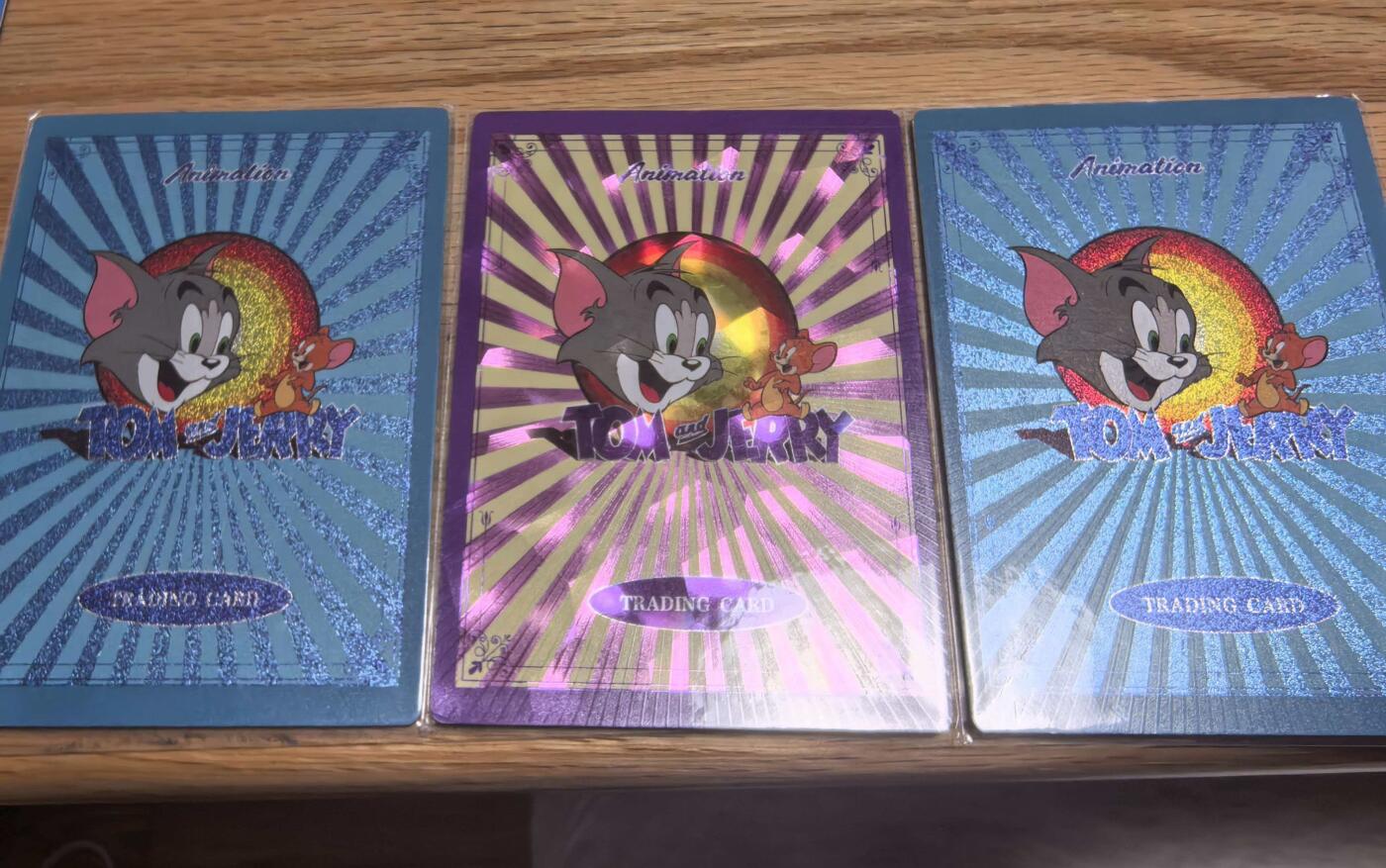 牌易阁 第一期（持续收拍，送拍联系我哦） 猫和老鼠3张紫色+蓝色卡位三张非常精美