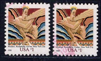 洪涛臻品批发群 精选邮票限时拍卖第1294期  - 美国高值邮票 $1美元2枚