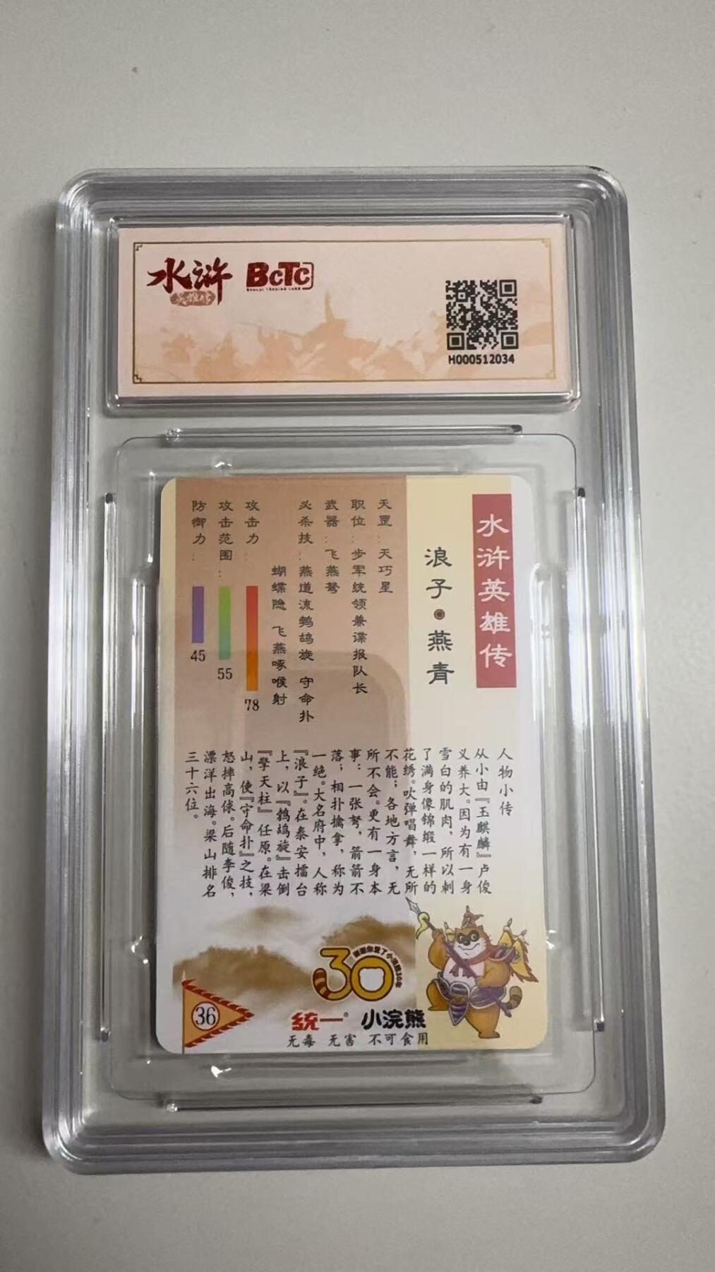 寸草不生拍卖 蛇年第一期 小浣然32周年 水浒传 
评级  异画燕青 10g