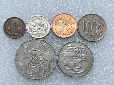 第一海外回流一元起拍收藏 散集专场  第305期 - 澳大利亚硬币 6枚