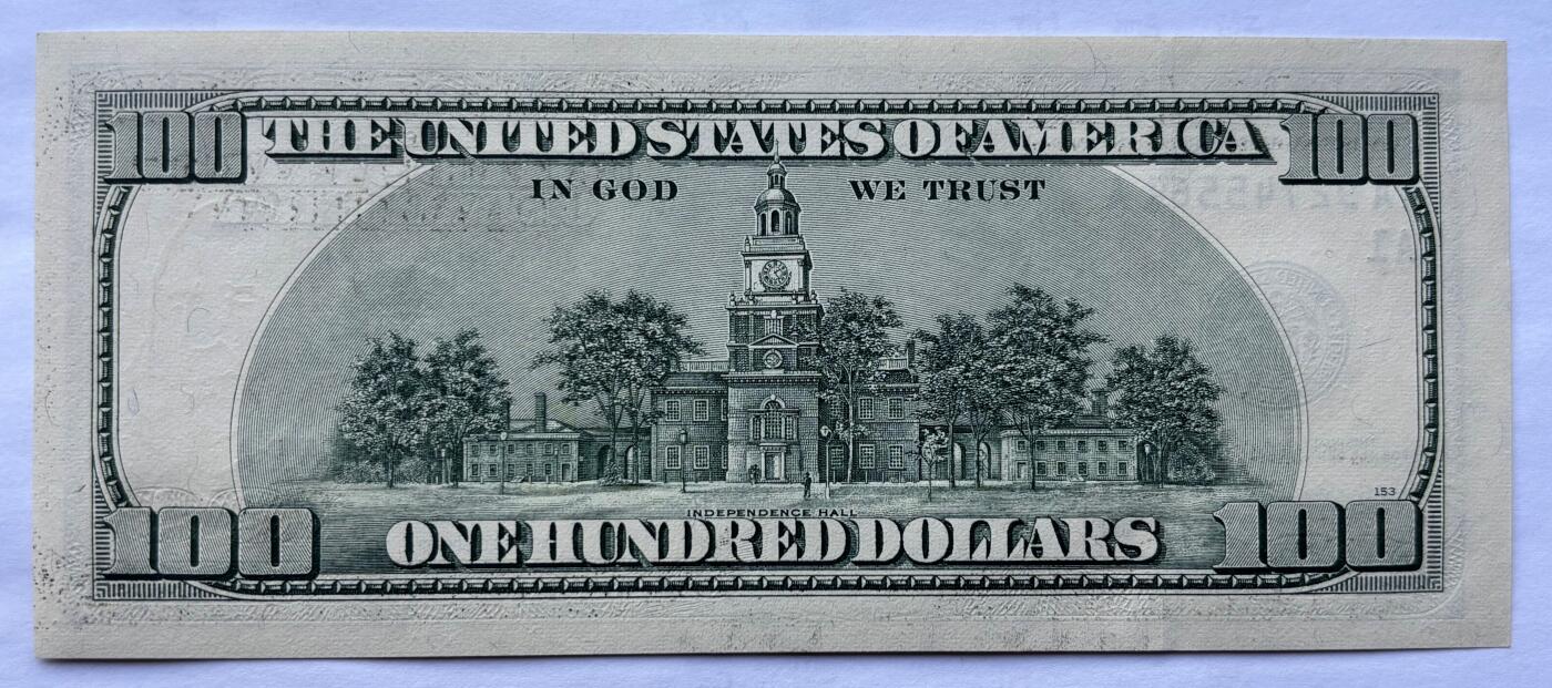 【礼羽收藏】🌏世界钱币拍卖第130期 1996版 大头100美 首发大头 AAA首发冠号 全新UNC 实物图