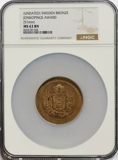 博洋堂“芳菲春韵”3月精品大拍专场暨第166期（全场包邮） - NGC MS63BN 瑞典于默奥射击协会奖纪念大铜章，51mm