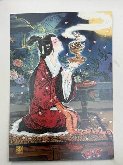 阳大大卡牌拍卖第106期（持续收拍品，周五晚上九点截拍，进群福利早知道） - 【A4粗闪】焱卡文化 彫仙 四大美人 貂蝉  限编888/888 直播间打榜福利，非常稀缺