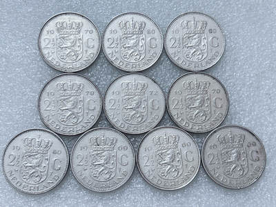 第一海外回流一元起拍收藏 散集专场  第305期 - 荷兰2.5盾硬币 10枚