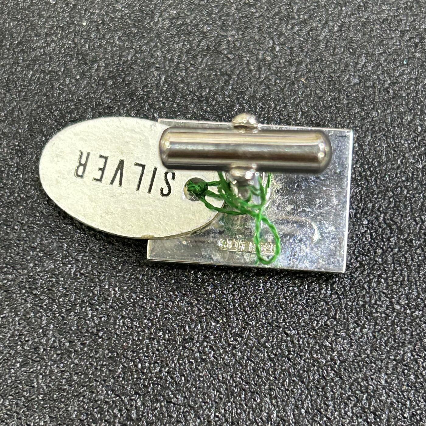 西秦中古拍卖第八十一期  海外回流纯银袖扣 有银标 重7.3克