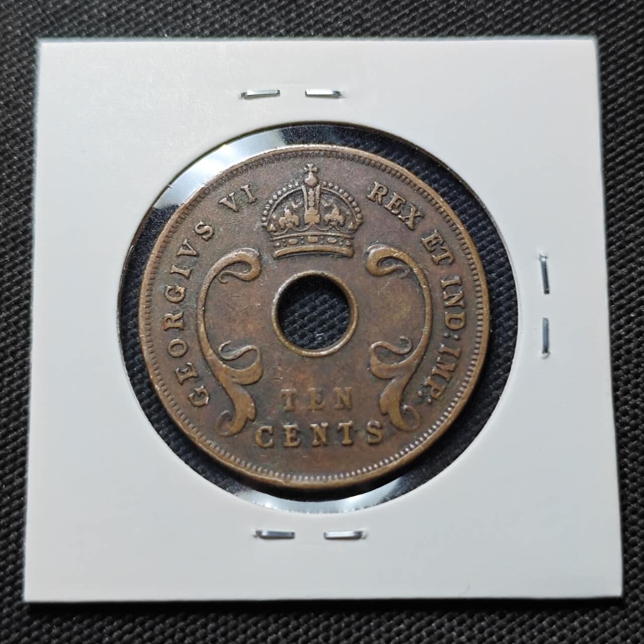 KK钱币收藏小铺  第406期 2月预留时间 周末发货  1943英属东非10分铜币