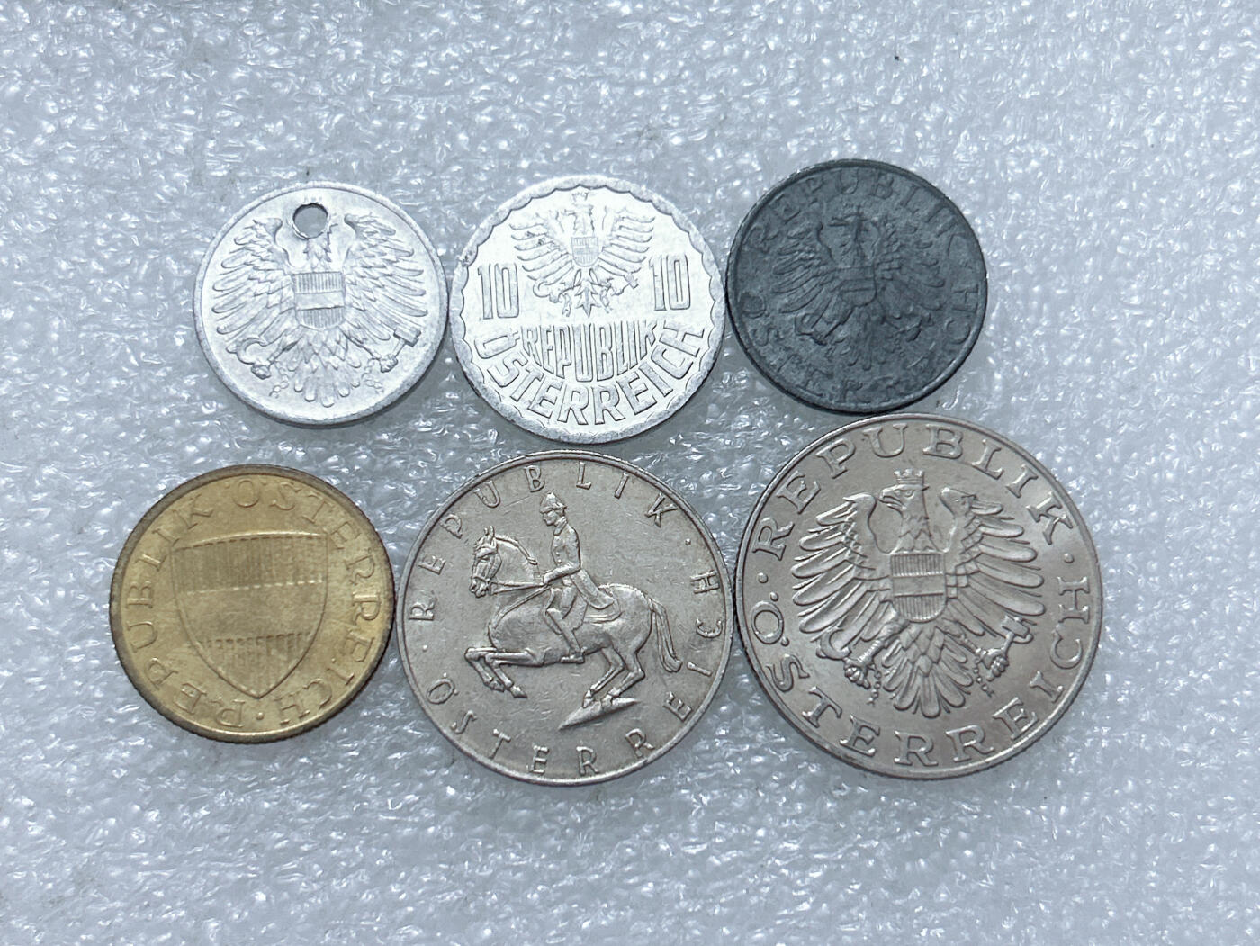 第一海外回流一元起拍收藏 散集专场  第305期 奥地利硬币 6枚