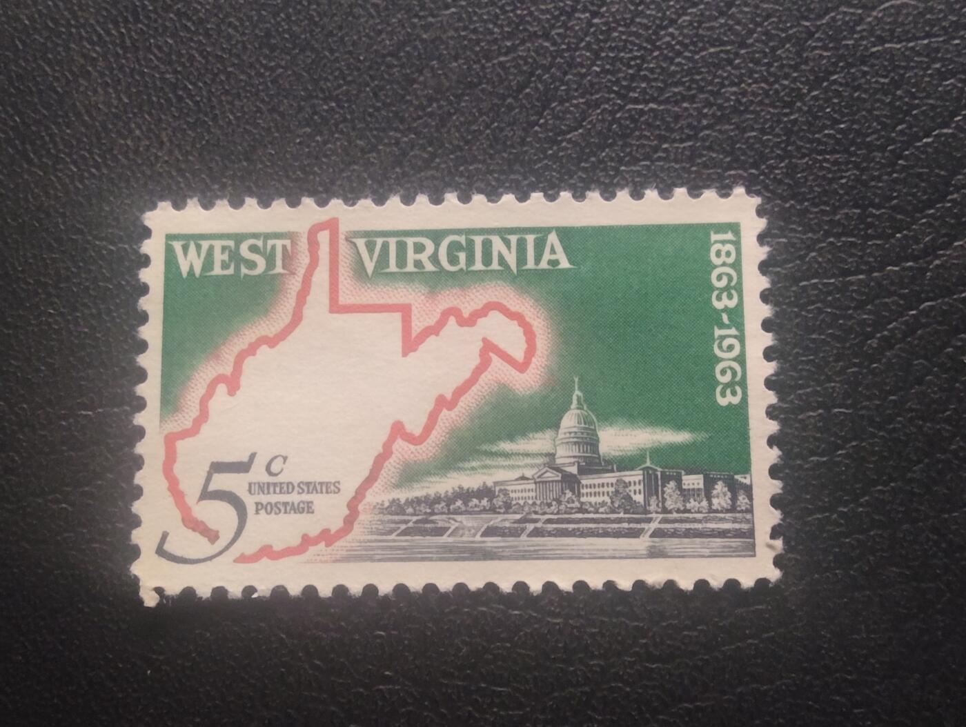 荟藏特别场次第十一期——“邮通万国花纸头”（价格低至0.1元） 美国1963年西弗吉尼亚州百年纪念票 新