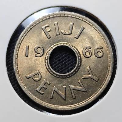 KK钱币收藏小铺  第406期 2月预留时间 周末发货 -  斐济1便士 好品