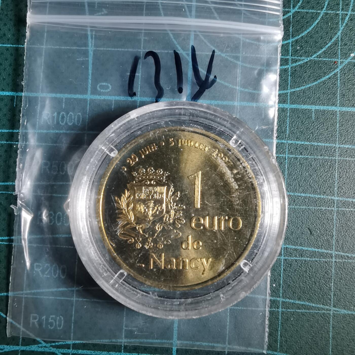 沼泽如烟--第1033场 法国南锡（Nancy）发行的1欧元地方纪念代币（Euro de Nancy）