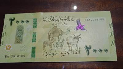 世界钱币～微拍第241期暨2026年第22期  部分新货（群里挑剩）陆续上架 - 2025年苏丹2000元 全新绝品无47尾号105