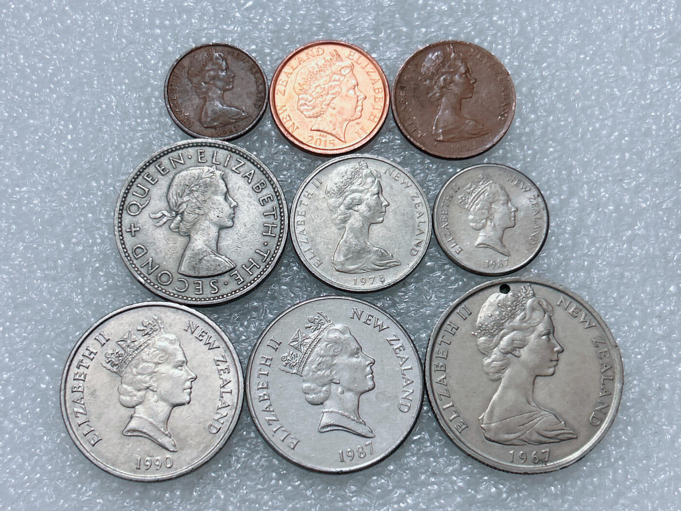 第一海外回流一元起拍收藏 散集专场  第305期 新西兰硬币 9枚