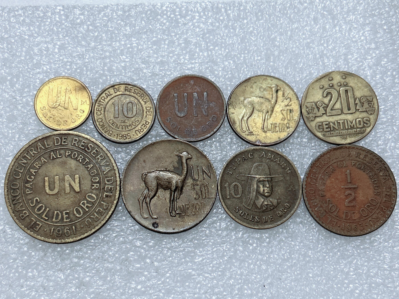 第一海外回流一元起拍收藏 散集专场  第305期 秘鲁铜币一组 9枚