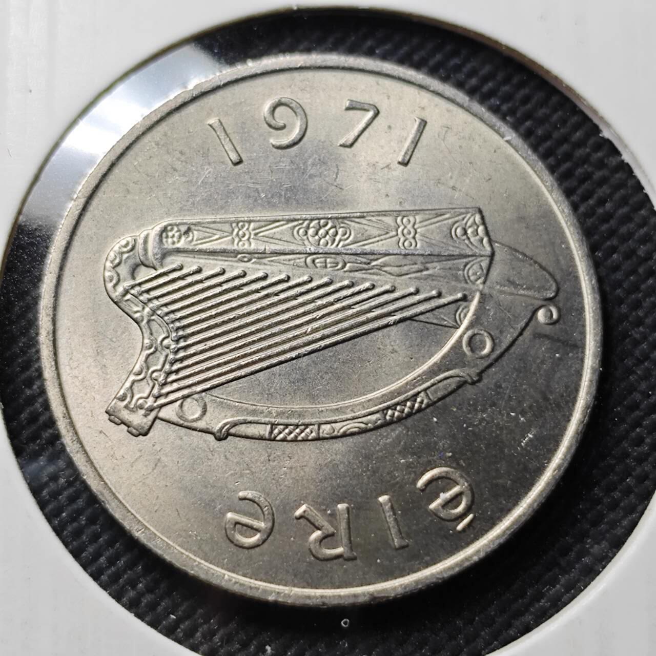 KK钱币收藏小铺  第406期 2月预留时间 周末发货  1971爱尔兰10便士 好品