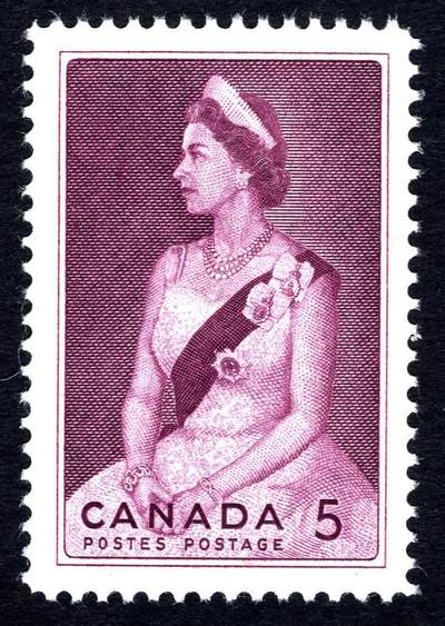 洪涛臻品批发群 精选邮票限时拍卖第1294期  - 加拿大1964年 伊丽莎白二世女王新票, 精美雕刻版, 原胶完美润亮