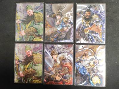 阳大大卡牌拍卖第106期（持续收拍品，周五晚上九点截拍，进群福利早知道） - 【光刻五虎】琅琊卡藏 十二御极 画的N次方 三国五虎 光刻套6张（其中关羽异色+原色）