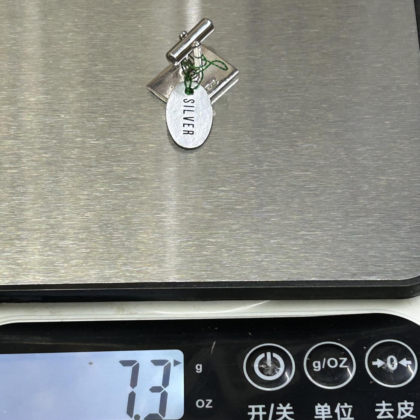 西秦中古拍卖第八十一期  海外回流纯银袖扣 有银标 重7.3克