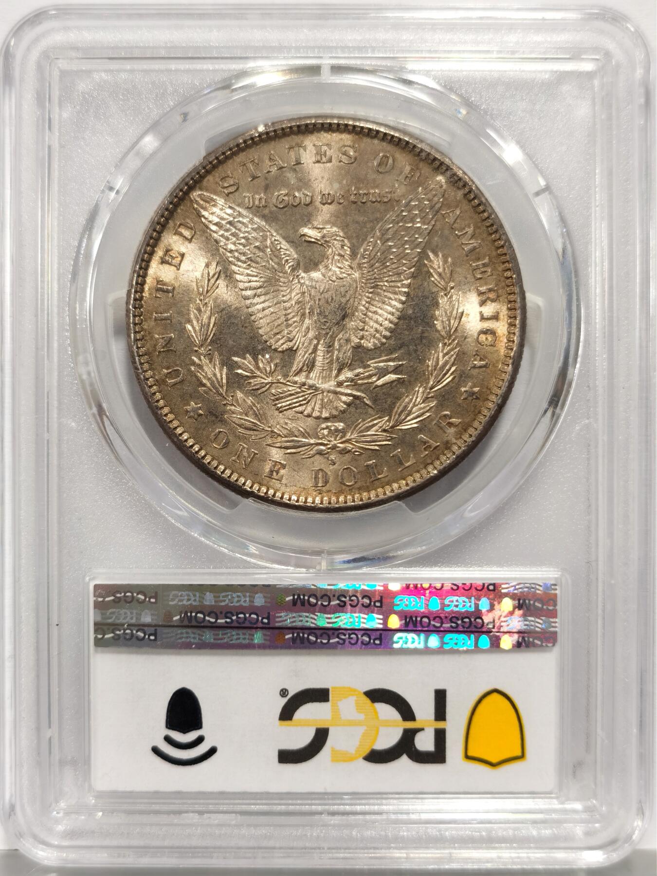 博洋堂“芳菲春韵”3月精品大拍专场暨第166期（全场包邮） PCGS MS65 美国1881年S版摩根银币，迷人香槟彩