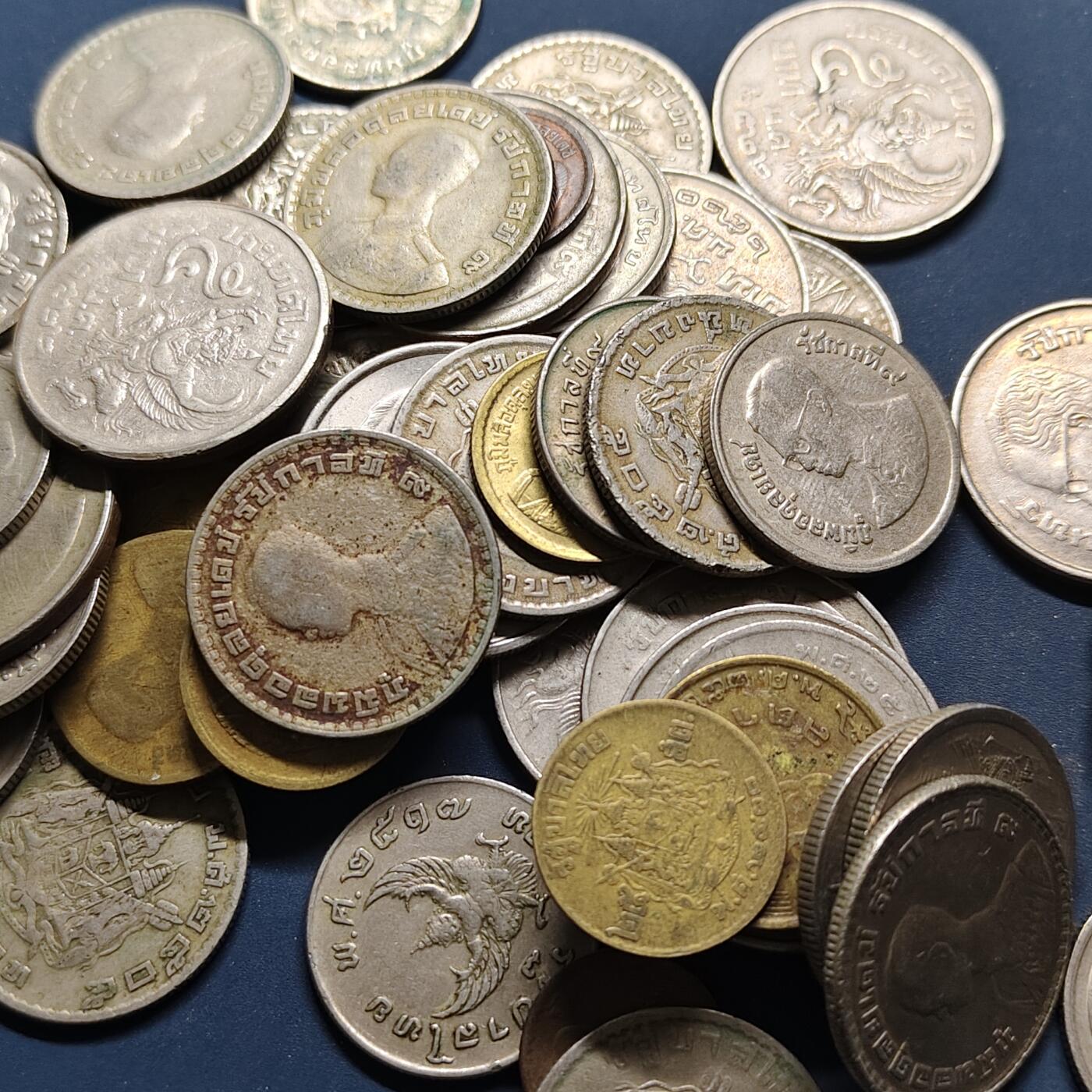 【全场包邮】纯粹捡漏拍515场 【批量】泰国早期各年份散币49枚一组