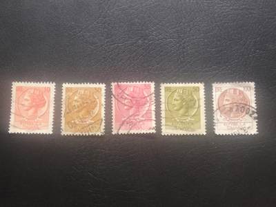 荟藏特别场次第十一期——“邮通万国花纸头”（价格低至0.1元） - 意大利女神系列普票信销五张套票 10+30+35+50+100里拉