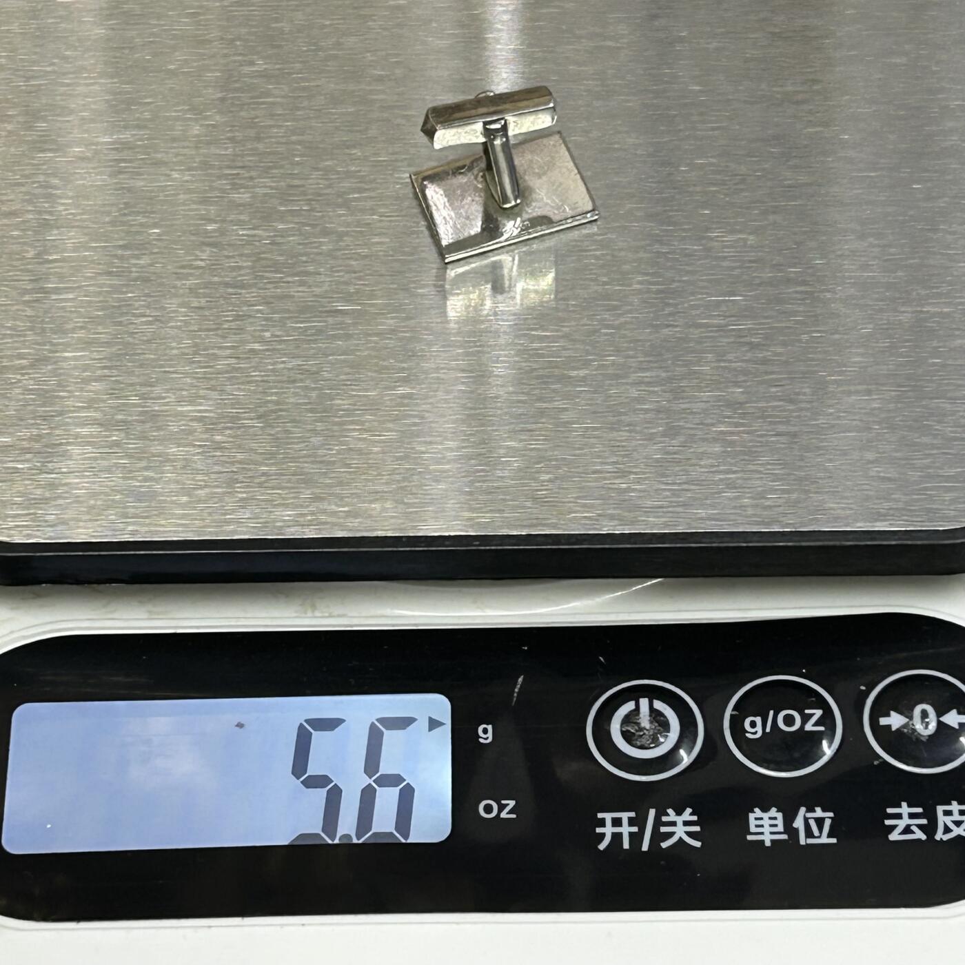西秦中古拍卖第八十一期  海外回流纯银袖扣 有银标 重5.6克