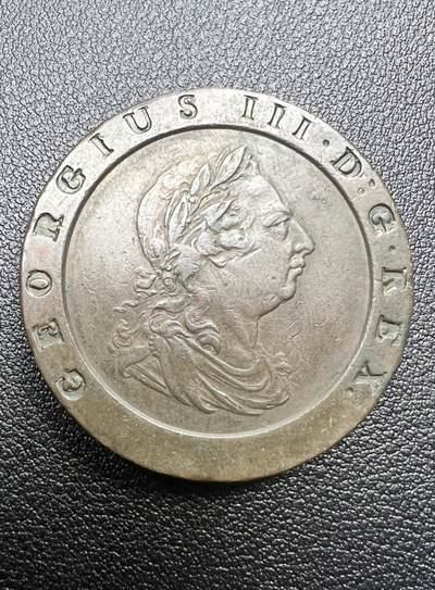 1797 年英国乔治三世车轮二便士铜币 机制币鼻祖 收藏级流通美品 包老保真 - 1797 年英国乔治三世车轮二便士铜币 机制币鼻祖 收藏级流通美品 包老保真