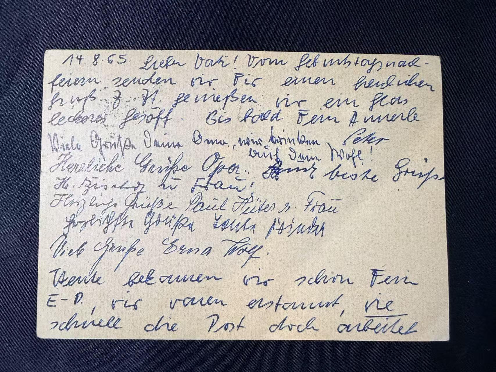 云宸嘉赏-勋臻文献佳藏优品精选场次（低佣 转发佣金红包） 联邦德国Gotha（哥达-BRD）威廉・海因先生的明信片 GOT加盖 详细见简介