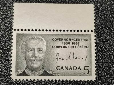 洪涛臻品批发群 精选邮票限时拍卖第1294期  - 加拿大1967年瓦尼埃总督1959.9.15-1967.3.5(魁北克出生,法语人士,唯一任内逝世的总督)同期于文革时代 精美雕刻版 原胶润白