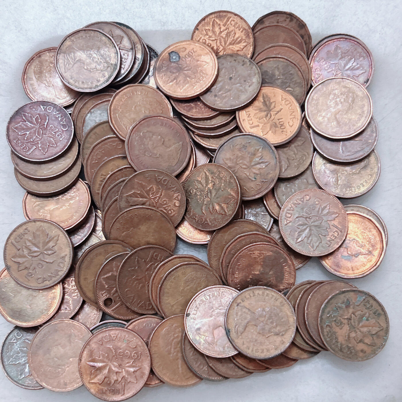 第一海外回流一元起拍收藏 散集专场  第305期 加拿大1分 100枚