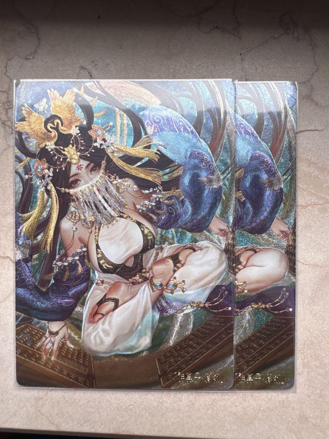 月落卡牌大清仓第7期 异界水浒神姬   卡玩帕克   神算子蒋敬   双联粗闪卡两张