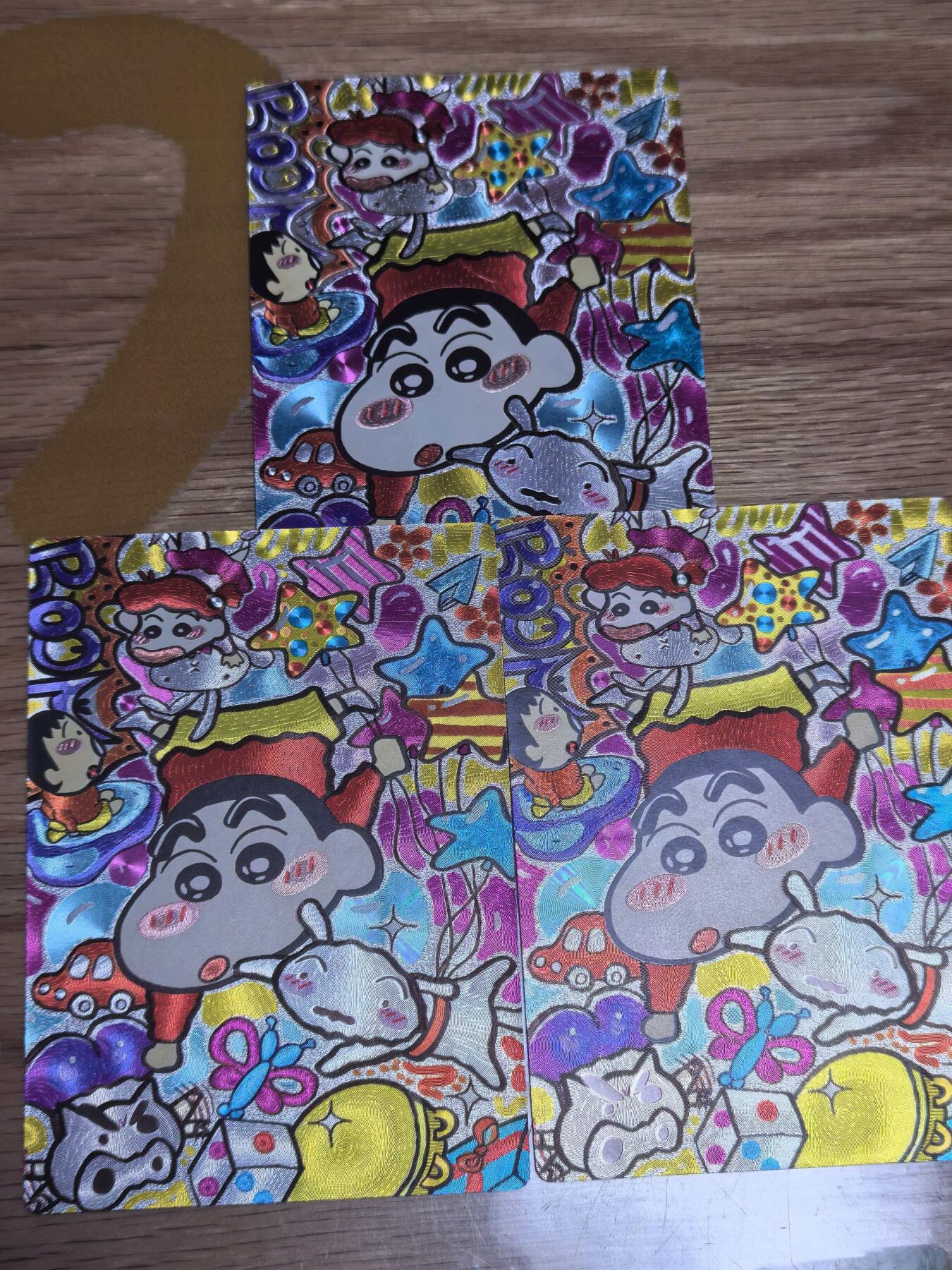 【持续收拍品】-琦卡当当铺～第38期★★~支持寄存★★~【9点40结束】扫码加群抽[包邮券]~ 奇点最新一弹定制蜡笔小新粗闪裸卡三张