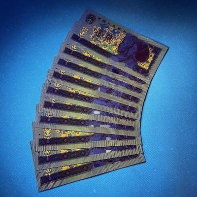 1980年壹圆 801强荧光 红金龙标十 特价全新直板 放漏 - 1980年壹圆 801强荧光 红金龙标十 特价全新直板 放漏