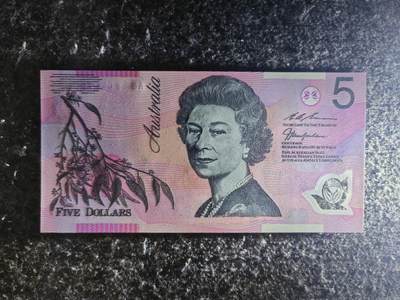 【礼羽收藏】🌏世界钱币拍卖第130期 - 大洋洲 澳大利亚 1997年 5澳元 塑料钞 全新UNC