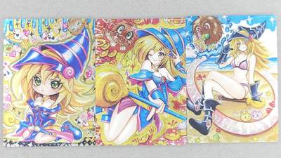 龙虎卡牌-八零场，奇点炸场！！（满200元包邮，无佣金，每周六结拍，欢迎送拍） - 粗闪3张 奇点 游戏王 悠扬 - 手绘女黑魔导 一套